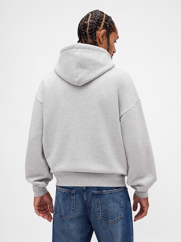 Adult Extra Heavyweight French Terry Oversized Logo Hoodie