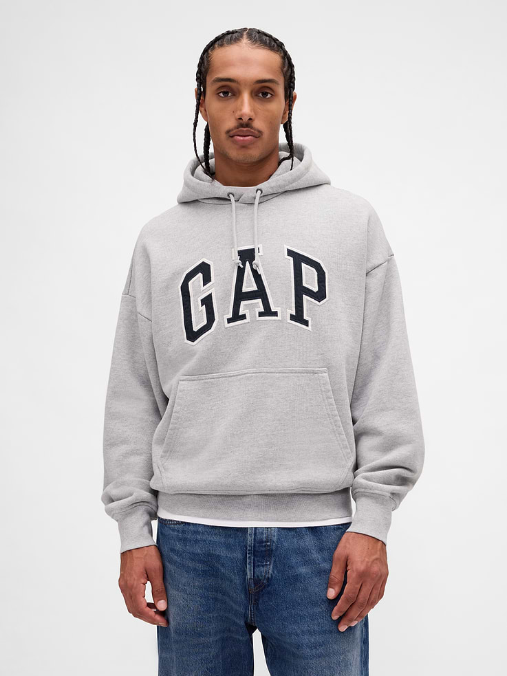 Image number 1 showing, Adult Extra Heavyweight French Terry Oversized Logo Hoodie
