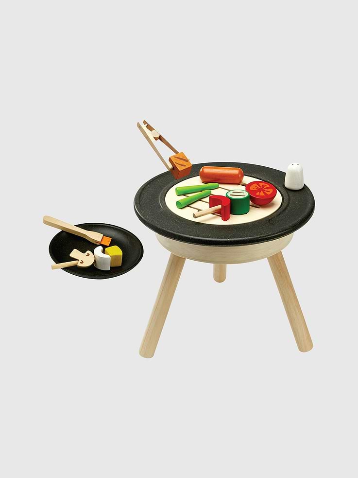 Image 1 of 2, Gather around and get ready to barbecue!, This set will boost a young chef's imagination and social skills as they prepare a meal for friends and family., Children will also develop fine motor skills while cooking with fully functioning tools., You can even remove the stove's legs for a social dining experience.