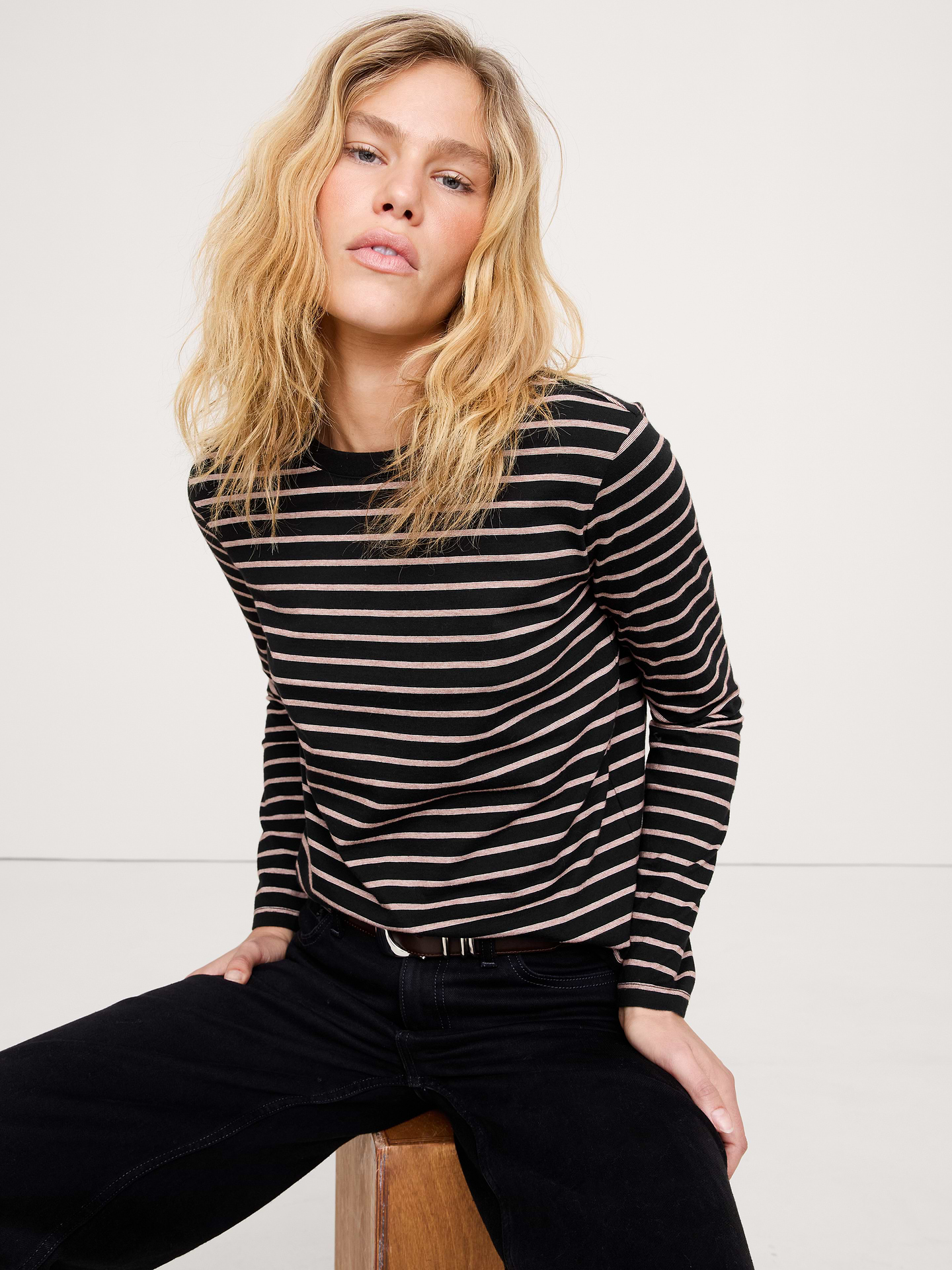 Image number 1 showing, Vintage Cotton Long-Sleeve T-Shirt