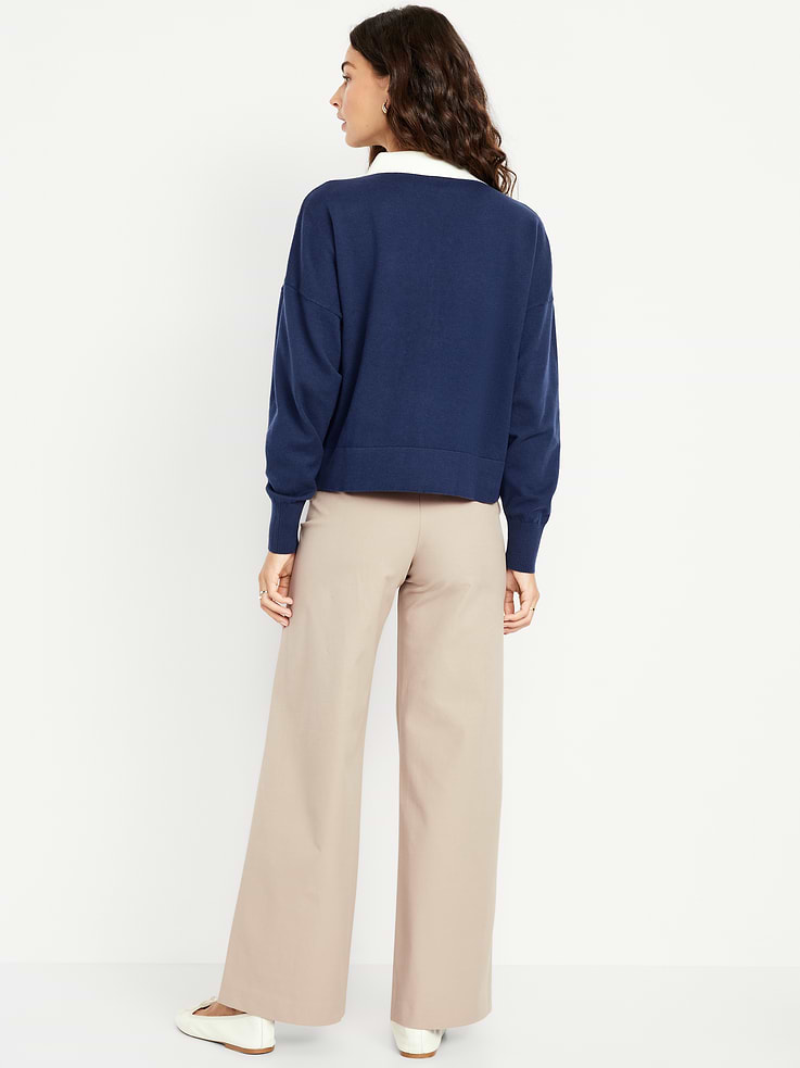 Image number 3 showing, High-Waisted Pixie Super Wide-Leg Pants