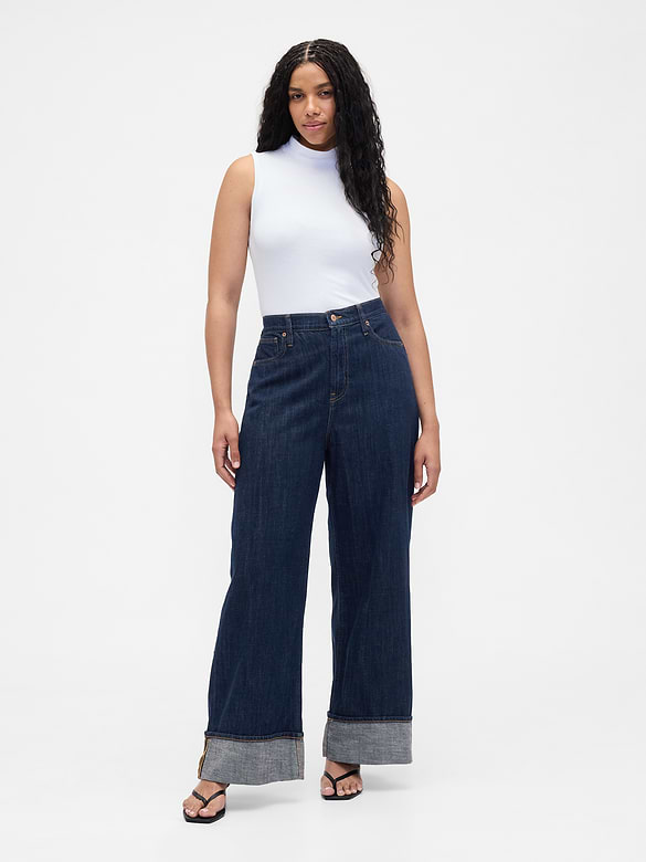 High Rise Wide-Leg Jeans