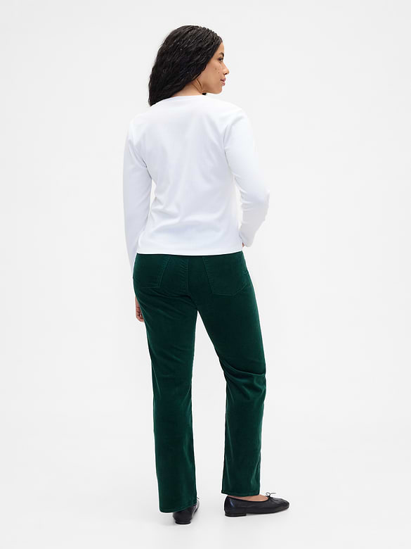 High Rise '90s Slim Straight Corduroy Pants