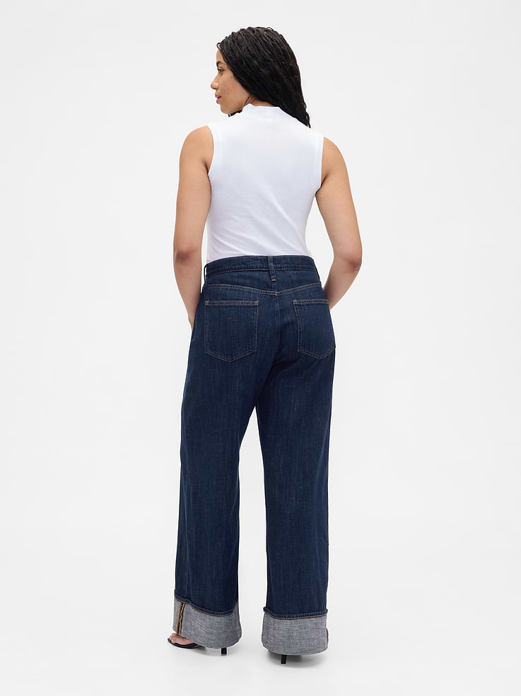 Image 6 of 7, High Rise Wide-Leg Jeans