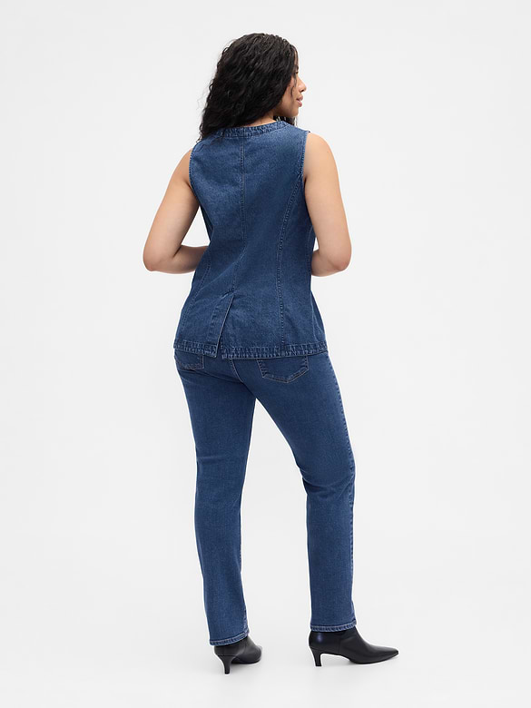 Mid Rise Classic Straight Jeans