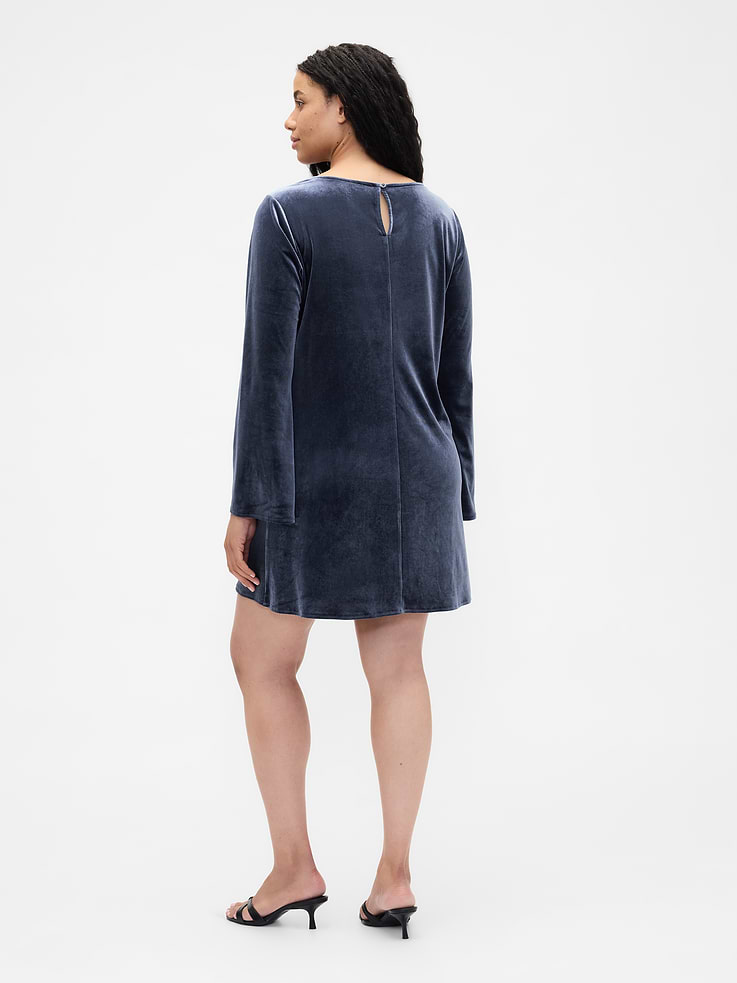 Image 5 of 6, Satin Boatneck Mini Dress
