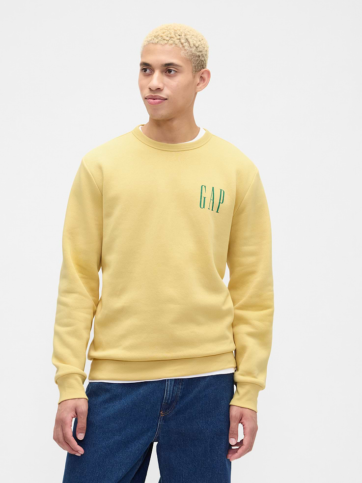 Gap Factory Men's Gap Logo Sweatshirt (French Almond Yellow)