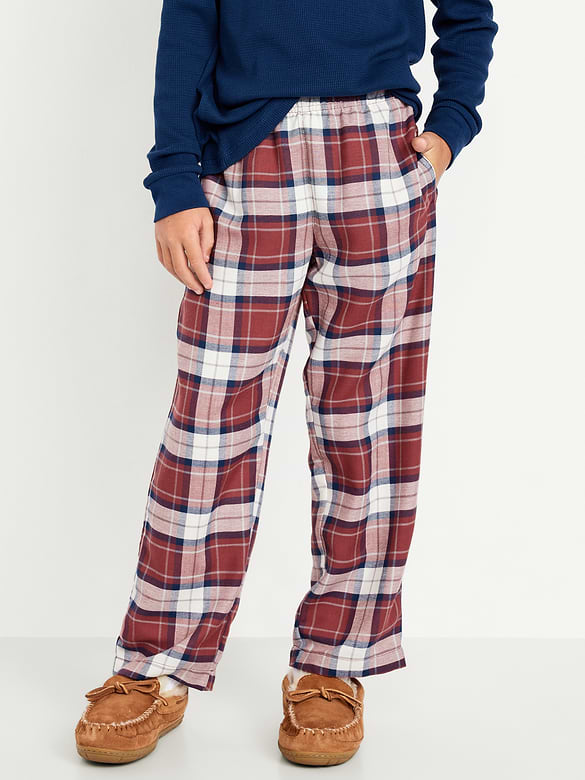 Gender-Neutral Plaid Flannel Pajama Pants for Kids