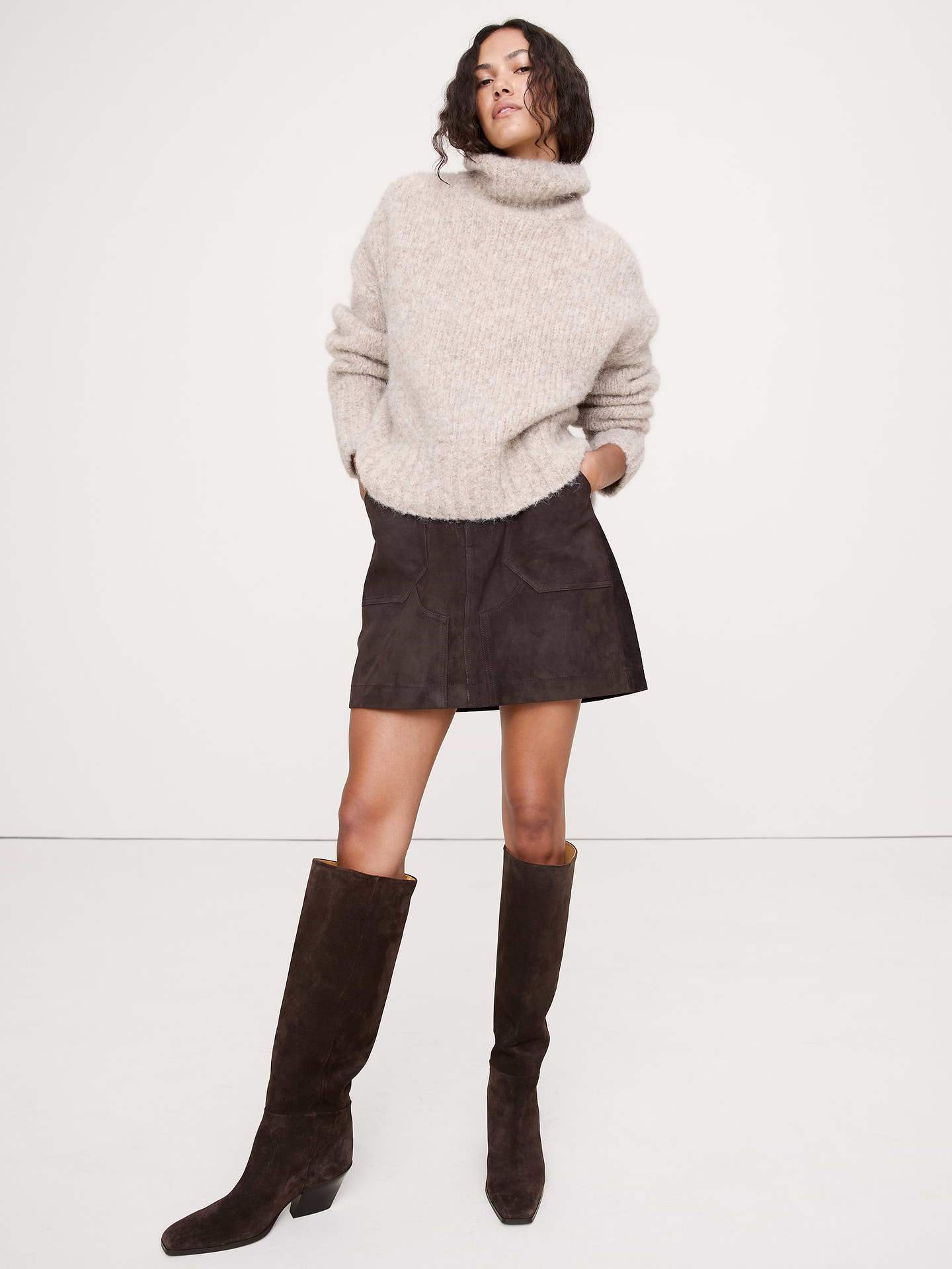 Image 2 of 6, Italian Leather Knee-High Boot