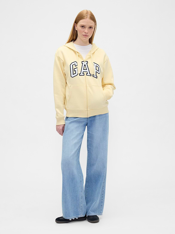 Relaxed Gap Logo Zip Hoodie