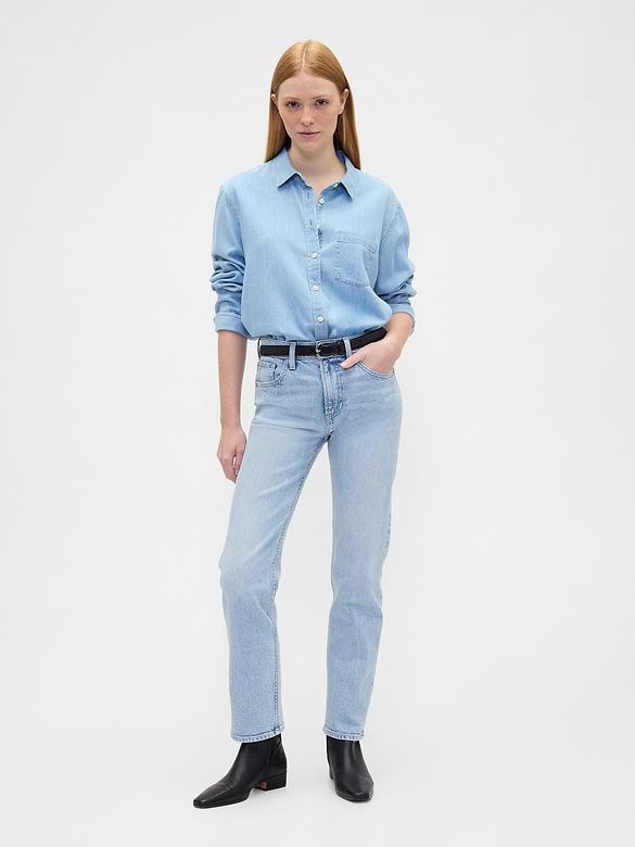 High Rise '90s Slim Straight Jeans