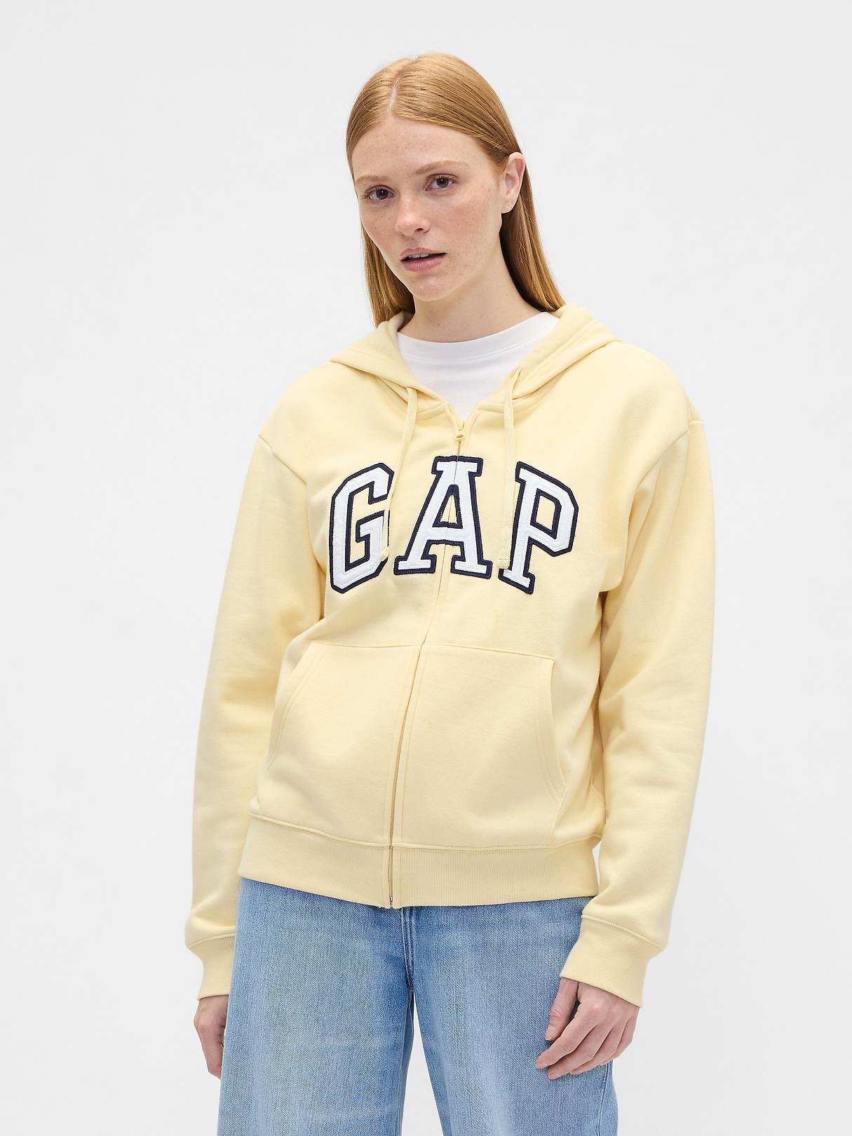 Relaxed Gap Logo Zip Hoodie | Gap Factory