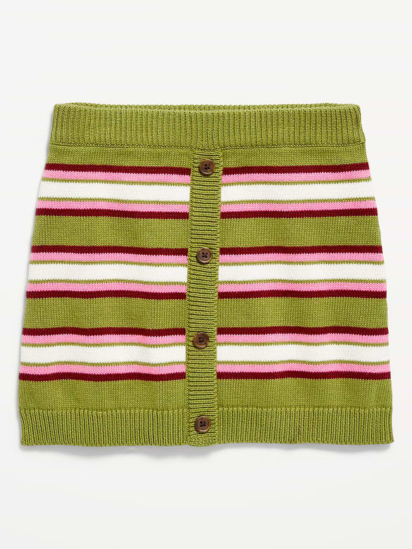 Sweater-Knit A-Line Skirt for Girls