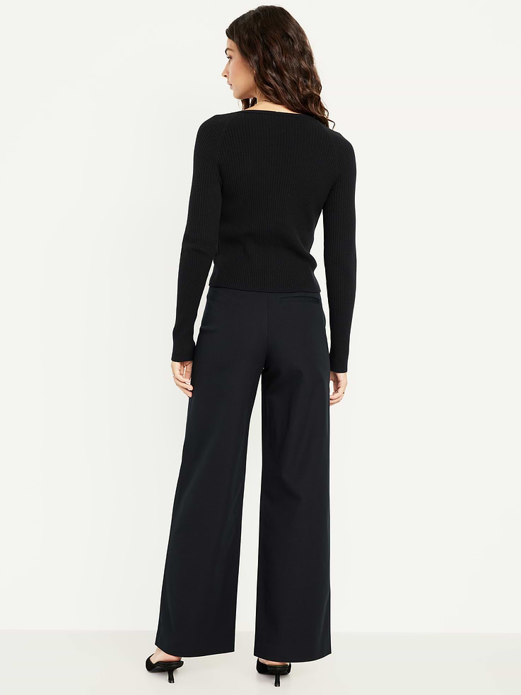 Image number 3 showing, High-Waisted Pixie Super Wide-Leg Pants