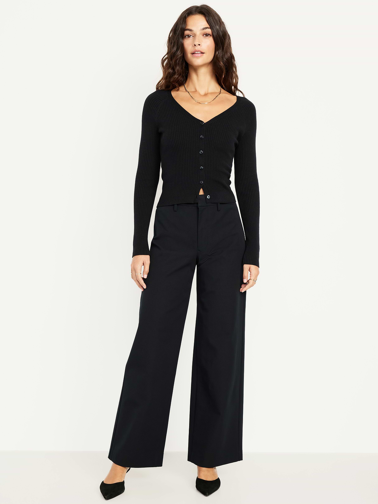 High-Waisted Pixie Super Wide-Leg Pants - Black Jack by Old Navy