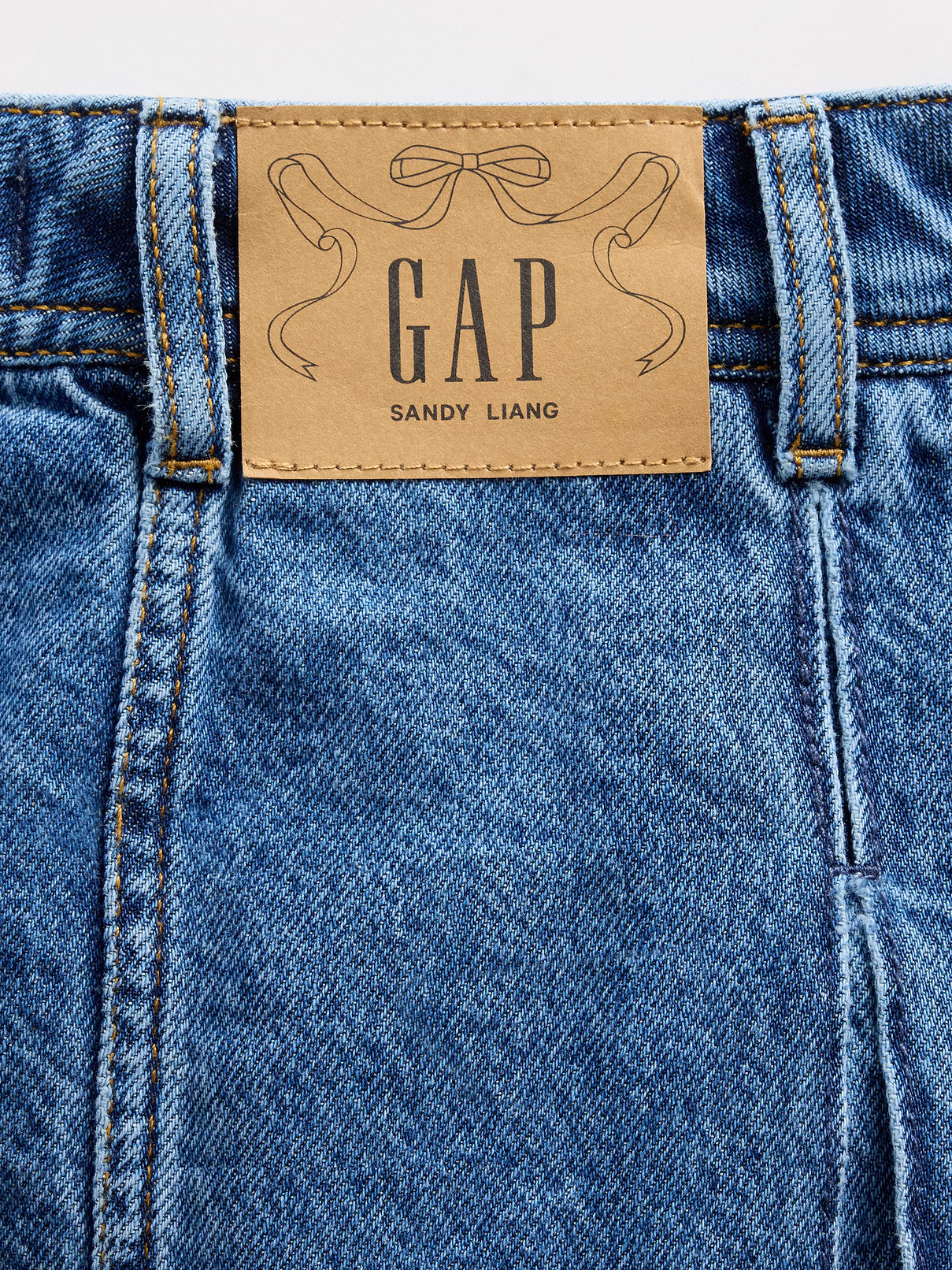Image 5 of 6, Gap × Sandy Liang Pleated Denim Mini Skirt