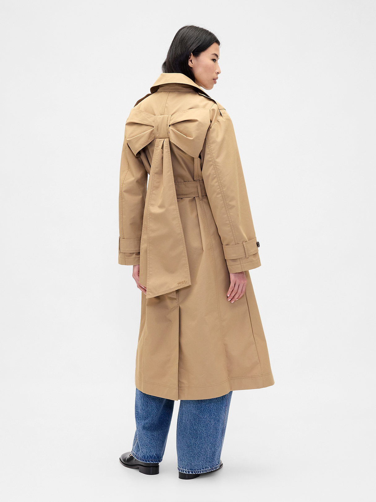 Gap × Sandy Liang Bow-Back Trench Coat | Gap