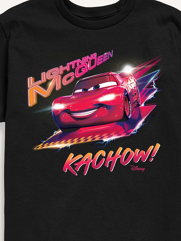 Disney Cars Kachow Lightning Mcqueen Short Sleeve T-Shirt For Toddler