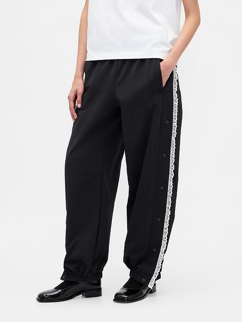 Gap × Sandy Liang Lace-Trim Track Pants | Gap