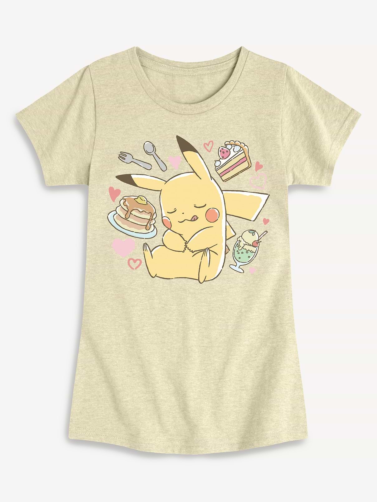 Image number 1 showing, Pokemon Pikachu Dessert Fitted Short Sleeve T-Shirt For Girls