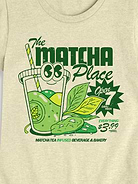 Image 2 of 4, Kawaii Matcha Fitted Short Sleeve T-Shirt For Girls
