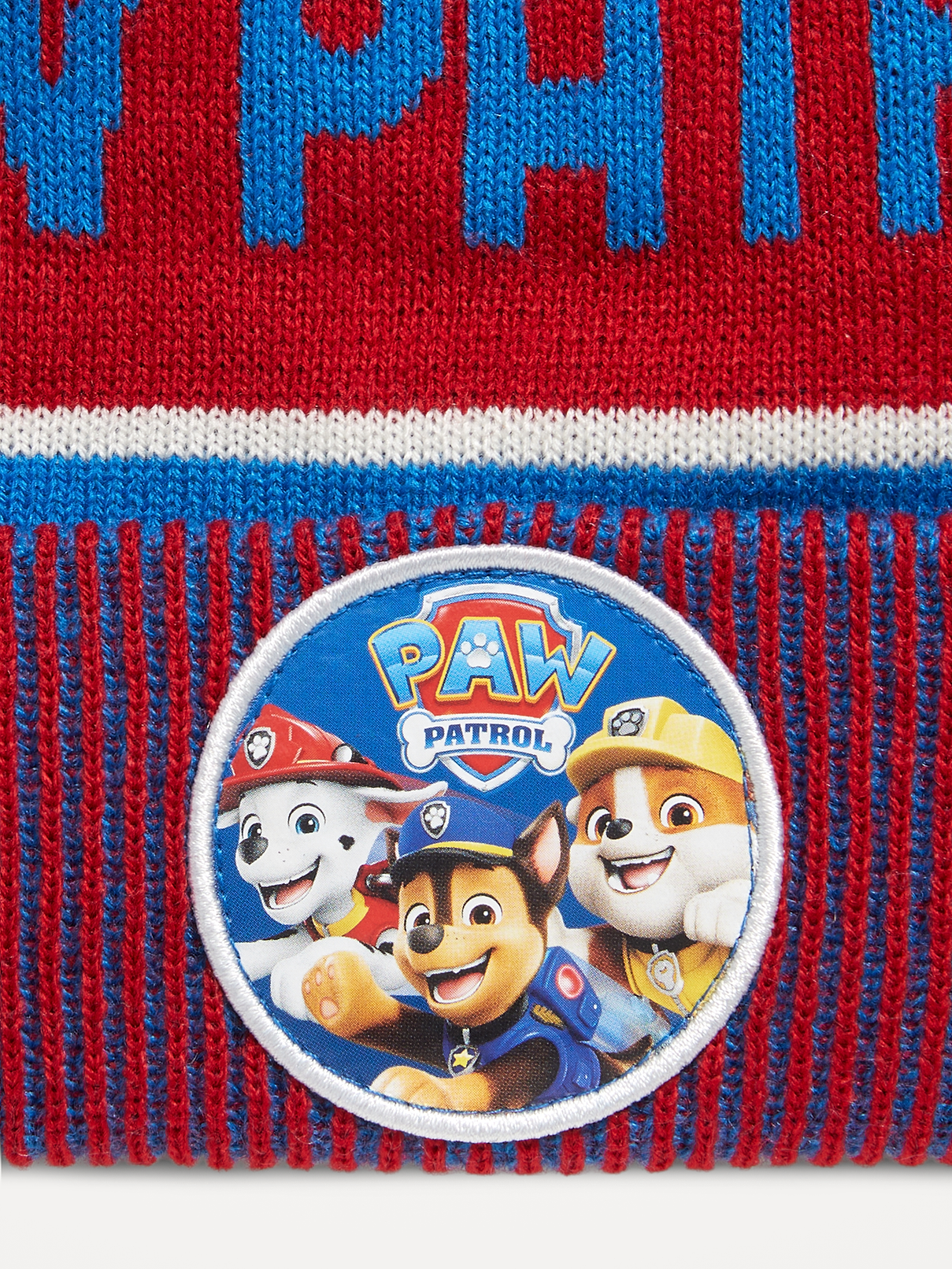 Image 2 of 2, Paw Patrol™ Unisex Pom Pom Beanie and Mittens Set for Toddler