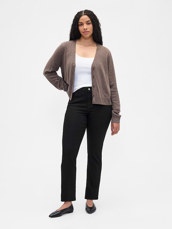 Mid Rise Classic Straight Jeans