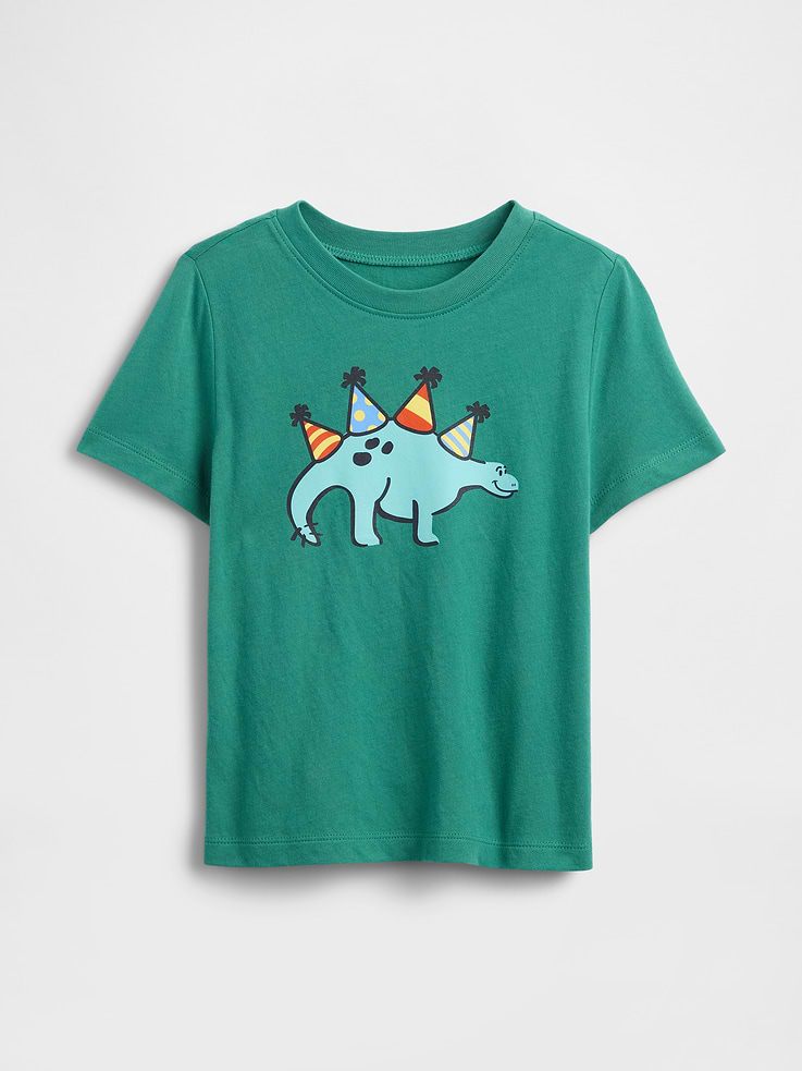 Image 1 of 3, Soft jersey knit., Short sleeves., Crewneck., Birthday graphic at front., Product #1171947