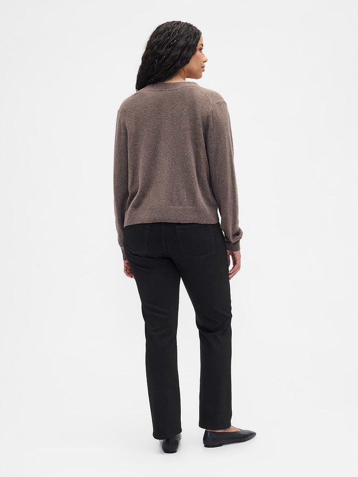 Image 6 of 7, Mid Rise Classic Straight Jeans