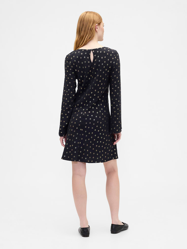 Image number 2 showing, Satin Boatneck Mini Dress