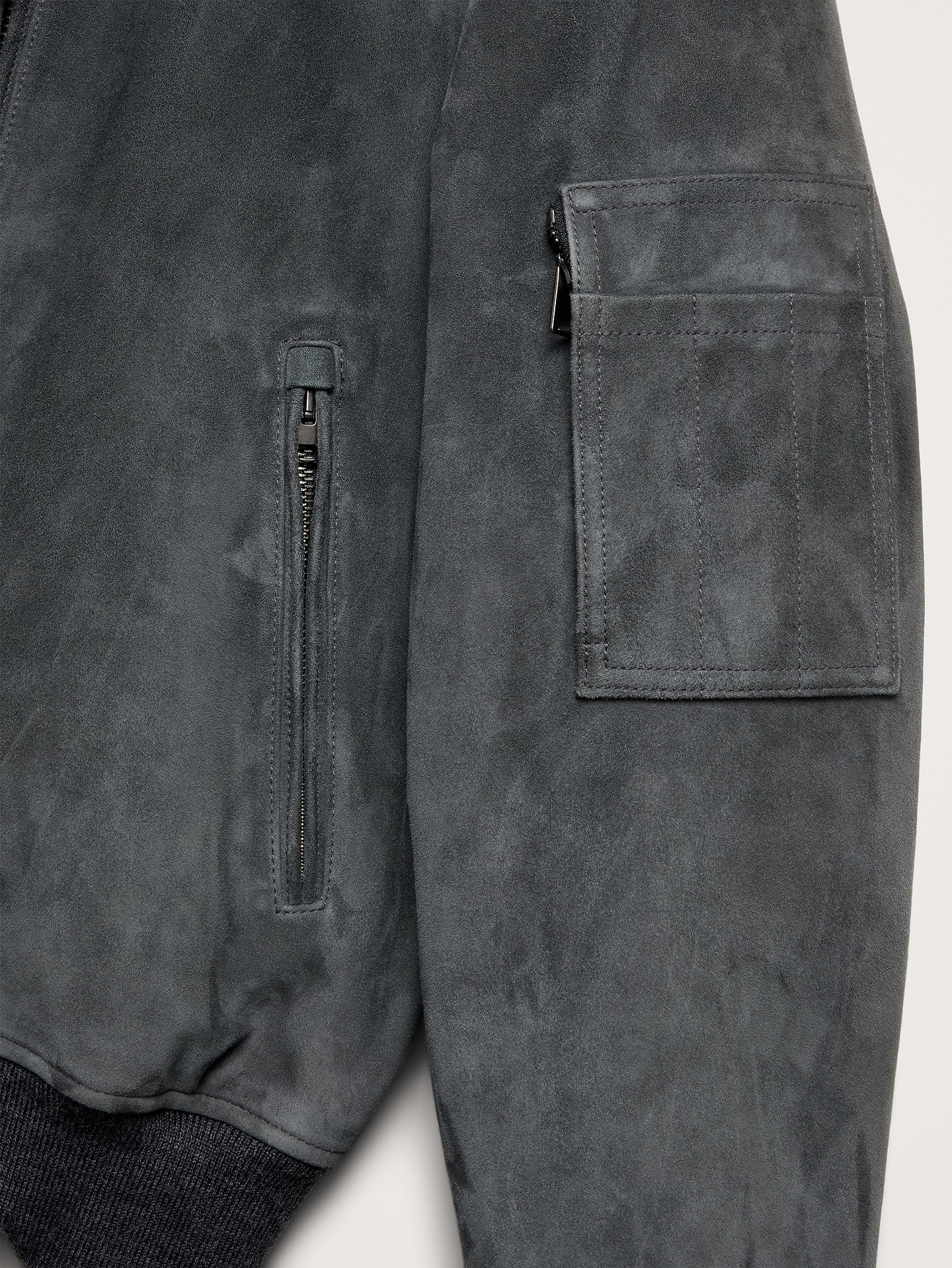 Image number 6 showing, Suede Bomber Jacket with Quilted Lining