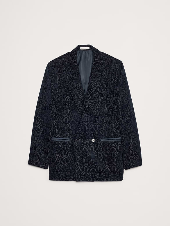Relaxed Jacquard Tuxedo Jacket