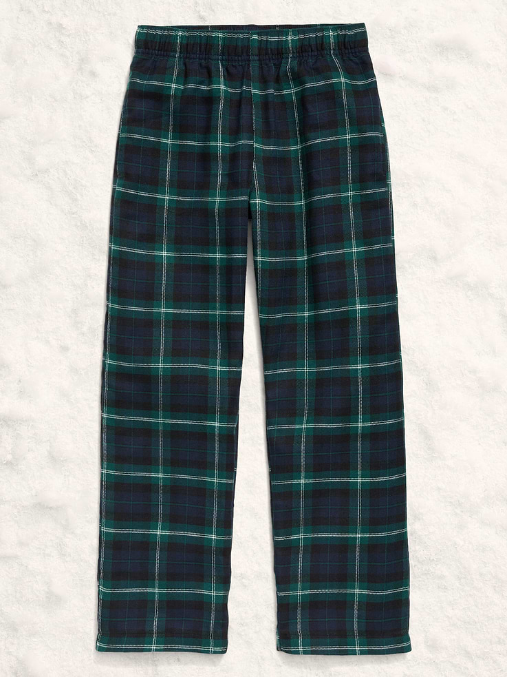 Image number 1 showing, Gender-Neutral Plaid Flannel Pajama Pants for Kids