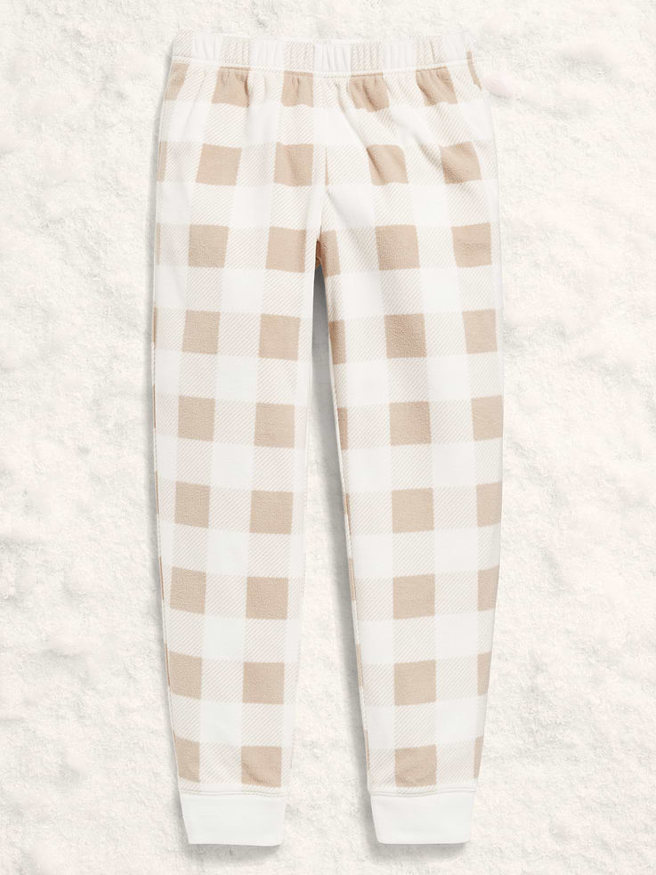 Image number 2 showing, Gender-Neutral Microfleece Jogger Pajama Pants for Kids