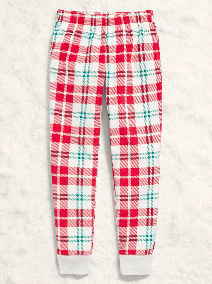 Image number 1 showing, Gender-Neutral Microfleece Jogger Pajama Pants for Kids