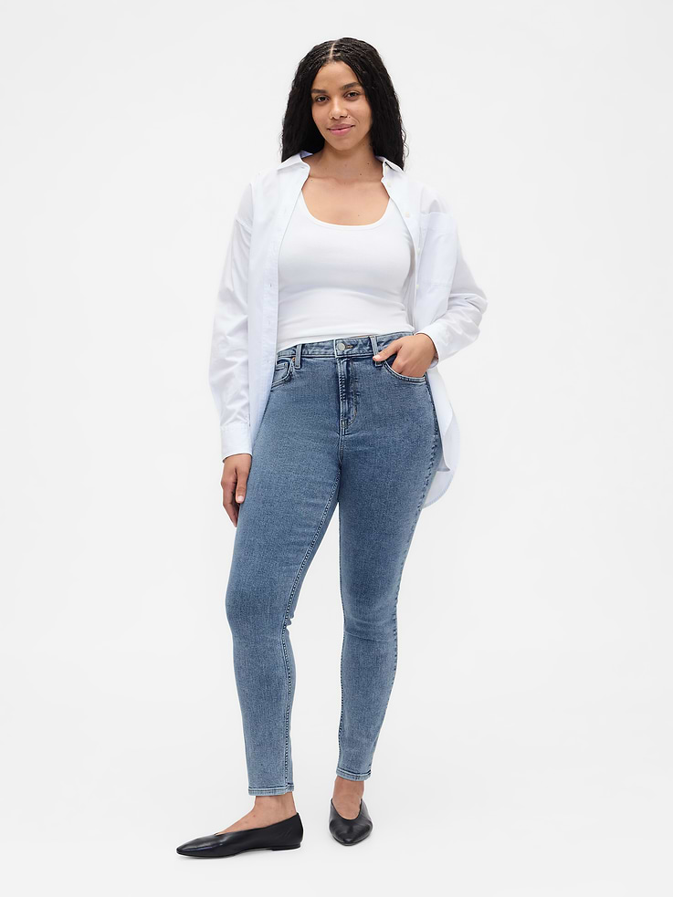 Image number 5 showing, High Rise Universal Skinny Jeans