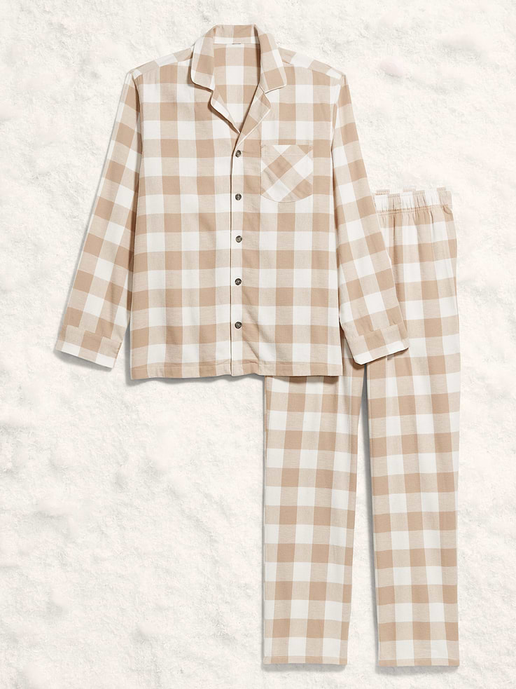 Image 4 of 5, Plaid Flannel Pajama Set for Men