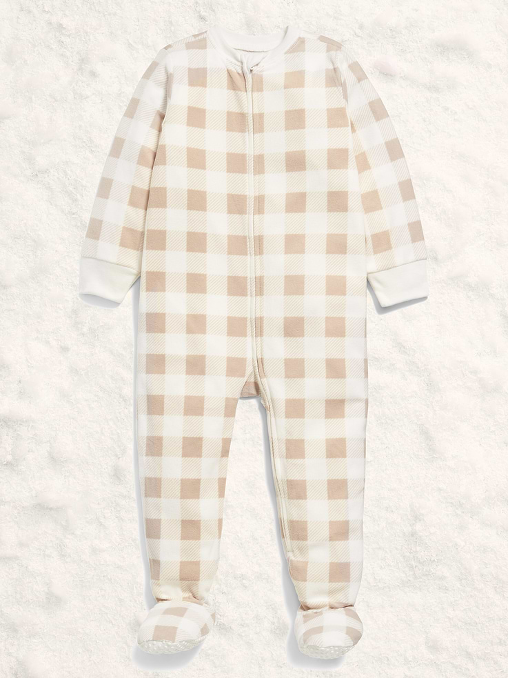 Image number 2 showing, 2-Way-Zip Microfleece Pajama One-Piece for Toddler & Baby