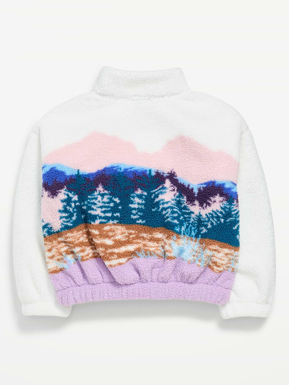 Oversized Sherpa Zip Jacket for Girls