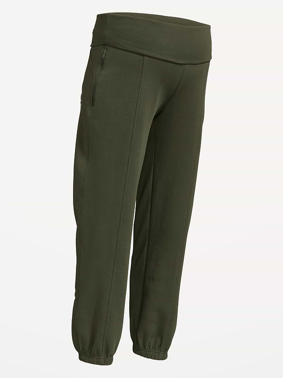 Maternity Dynamic Fleece Rollover Waist Joggers