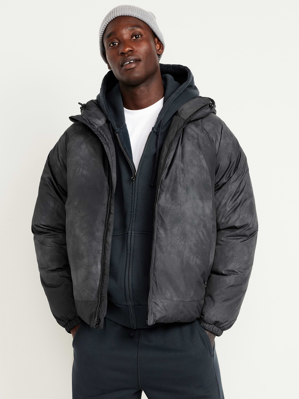 Image number 1 showing, Oversized Water-Resistant Hooded Puffer Jacket