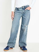 Image number 1 showing, Baggy Straight-Leg Jeans for Girls