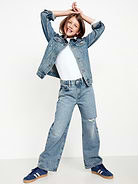 Image number 3 showing, Baggy Straight-Leg Jeans for Girls