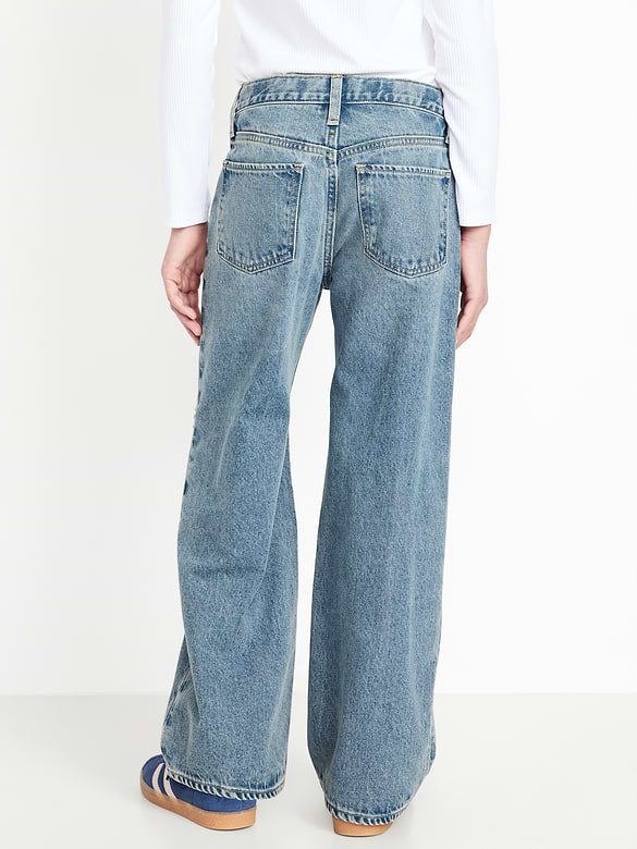 Jean coupe généreuse à jambe droite pour fille