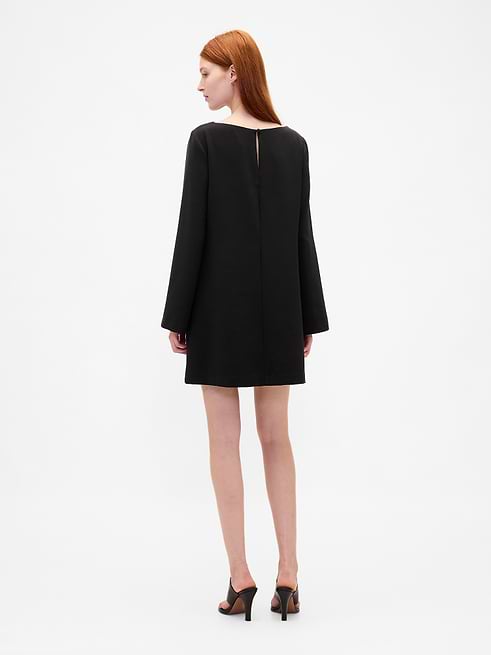 gap black mini dress Boatneck Shift Square neck