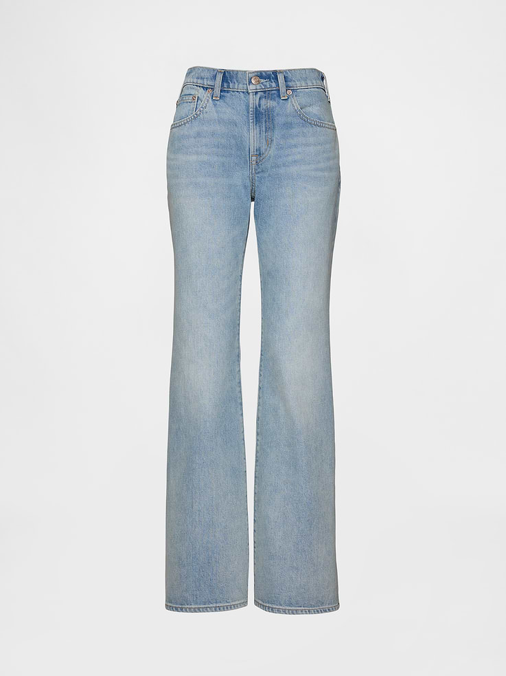 Image number 5 showing, Mid Rise Rigid Relaxed Flare Jeans