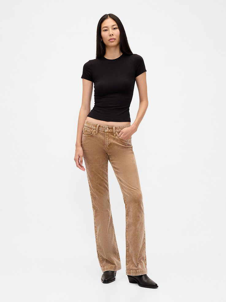 Image number 1 showing, Low Rise Corduroy Long & Lean Pants
