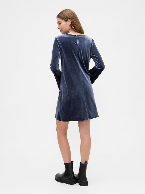 Satin Boatneck Mini Dress