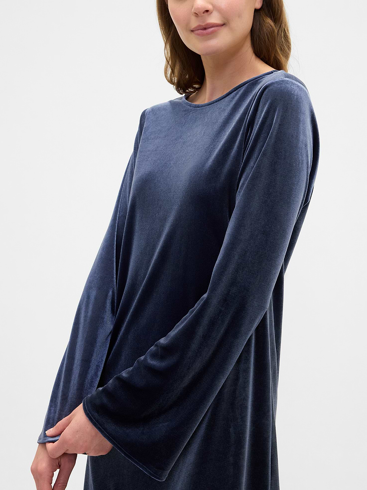 Image 3 of 6, Satin Boatneck Mini Dress