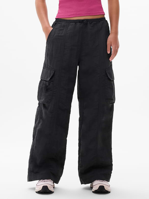 Athleta Girl Woven Cargo Wide Leg Pant